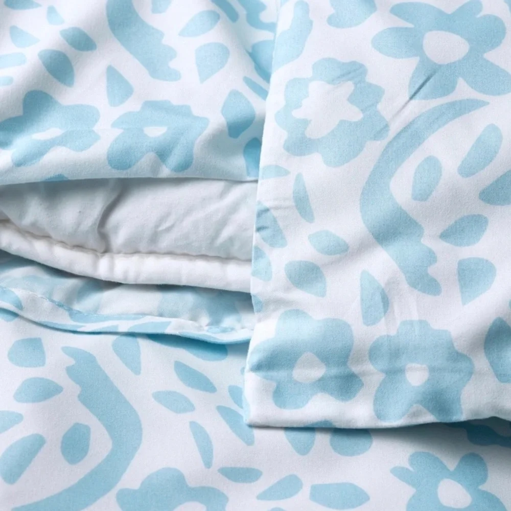 Blue Floral Duvet Set - Queen/Full (Double)